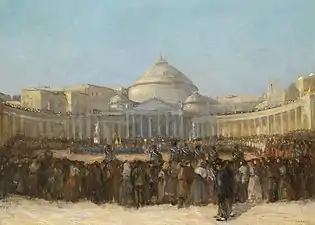 Défilé militaire à Naples (v. 1878).