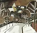 Le clocher (neige), non daté (60,5 x 70,5 cm), Collection privée