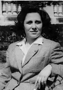 Portrait de la peintre résistante Victòria Pujolar Amat, 1947.