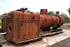 Chaudière à foyer Belpaire, démontée, d'une locomotive australienne de 1954