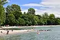 La plage de Vidy, à l'orée du parc Louis-Bourget.