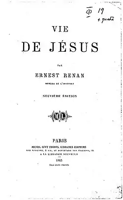 Image illustrative de l’article Vie de Jésus (Renan)