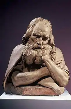 Buste d’un Vieil homme ou Étude de vieillard (vers 1774), terre cuite, musée des beaux-arts d'Angers.