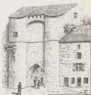 Ancienne porte Maubec, selon Émile Couneau dans La Rochelle disparue, 1904.