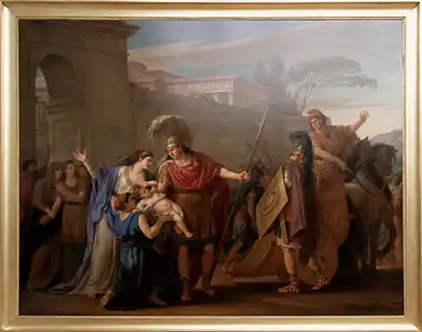 Les Adieux d’Hector et d’Andromaque (1786), Paris, musée du Louvre.