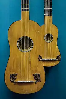 Guitare double du luthier Alexandre Voboam, Paris, 1690