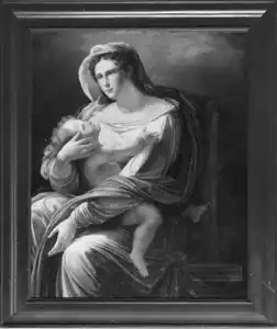 Vierge à l'Enfant de Simone Vaulchier du Deschaux. Premier quart du XIXe siècle.