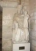 Vierge à l'enfant en l'église datant du XVIe siècle.