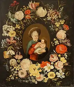 Vierge à l'enfant et fleursChâlons en Champagne