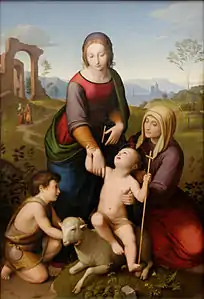 La Vierge Marie et Élisabeth avec Jésus et saint Jean Baptiste enfants (1825), Munich, Neue Pinakothek.