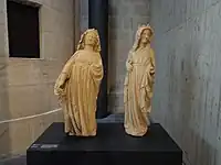 La Vierge de l'Annonciation et l'Église, deux statues conservées au musée de Besançon.
