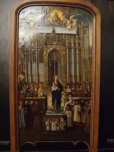 École française du XVe siècle, La Vierge devant Saint-Vulfran d’Abbeville, Paris, musée de Cluny.