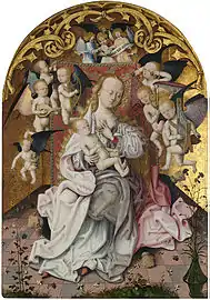 Vierge à l'Enfant et anges musiciens