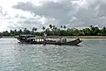 Transport de sable sur la rivière des Parfums.