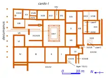 Plan de la maison au petit péristyle