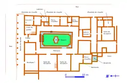 Plan de la maison à son apogée monumental