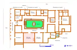 Plan de la maison à son apogée monumental