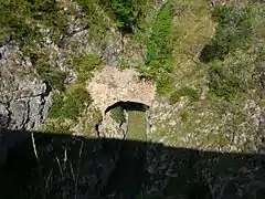 Les gorges de la Galange, affluent droit de la Vaïre, à Annot.