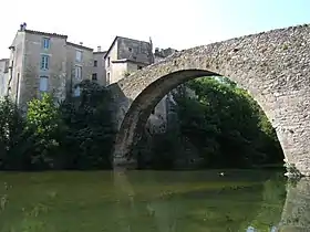 L'Arre en été au Pont du Vigan.