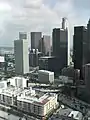 Vue sur le centre-ville de Los Angeles, depuis l'angle Nord-Ouest du 32 étage du 1100 Wilshire.