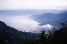 Vue depuis la montagne Alishan.