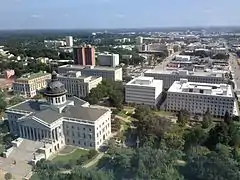 Columbia, capitale de l'État, depuis son capitole.