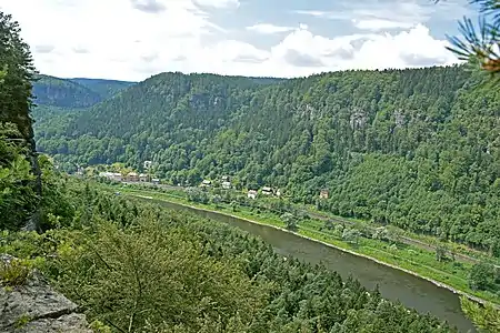 Vue depuis le rocher Zlomisková stěna.