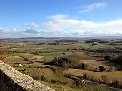 Vue sur la campagne près de Fanjeaux.