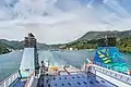 Vue depuis un navire Interislander