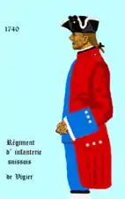 Sous le commandement du colonel Vigier à partir de 1740.