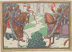 Siège de Rouen (1449) : étendards français.