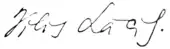 Signature de Vilis Lācis