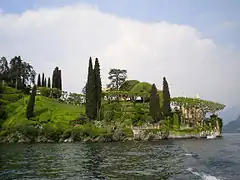 Jardin à l'italienne de la Villa Balbianello du lac de Côme