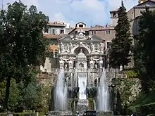 La fontaine principale de la villa d'Este.