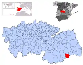 Localisation de Villafranca de los Caballeros