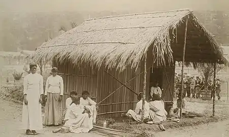 Le « Village Congolais » (zoo humain) mis en scène lors de l'exposition.