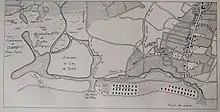 Plan du village de Leure et de Notre-Dame de Grâce par Alphonse Martin.
