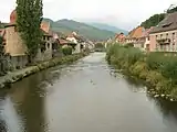 La tour des Sorcières au bord de la Thur.