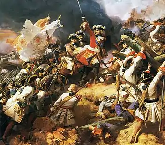 Tableau représentant Villars à la bataille de Denain.