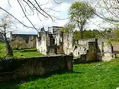 Les ruines de l'abbaye de Boschaud.