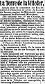 Annonce de la mise en vente de la propriété de la Villeder en 1843 (journal La Presse).