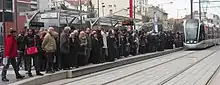 Affluence à la station Villejuif - Louis Aragon le jour de l'inauguration le 16 novembre 2013.