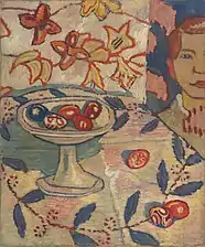 Villem Ormisson (et) (1892–1941), Nature morte aux oeufs colorés, vers 1914‒1918. Toile, huile.