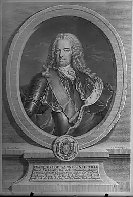Louis François Anne de Neufville de Villeroy, d'après Jean Chevalier, 1744;