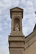 Verge à l'enfant, au faîtage de l'église