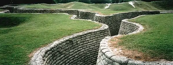 Les tranchées à Vimy.