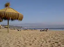 La grande plage de Reñaca.