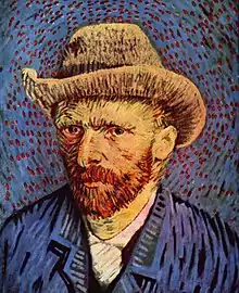 Autoportrait au chapeau de feutre gris 1887-1888 huile sur toile Musée van Gogh