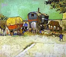 Les Roulottes, campement de Bohémiens, Vincent van Gogh, 1888.