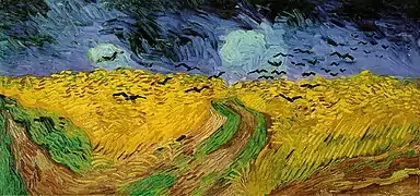 Champ de blé aux corbeaux, Vincent van Gogh, 1890